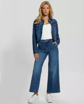 Широкие брюки Guess, темно-синий