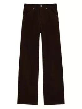 Широкие брюки Pull&Bear, цвет Chocolate