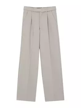 Широкие брюки Pull&Bear, цвет Stone
