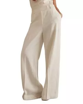 Широкие брюки REISS, белый