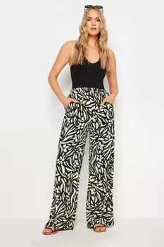 Широкие брюки с цветочным принтом Long Tall Sally, черный
