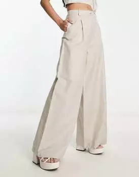 Широкие брюки с завышенной талией ASOS