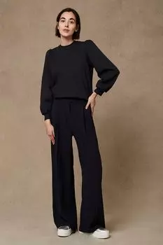 Широкие брюки со складкой спереди Mint Velvet, синий