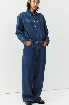 Широкие джинсовые брюки H&M, синий