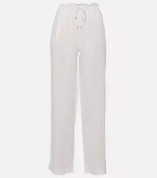 Широкие льняные брюки White Bay Heidi Klein, белый
