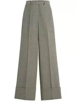 Широкие шерстяные брюки Lanvin, серый