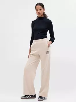 Широкие винтажные мягкие спортивные штаны Gap, бежевый