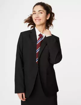 Школьный пиджак для девочек (9–16 лет) Marks & Spencer, черный
