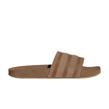 Шлепанцы Adilette Slides 'Suede Pack - Brown Desert', коричневый