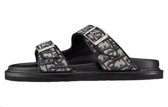 Мужские шлепанцы Dior Aqua, бежевый/черный
