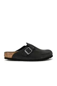 Шлепанцы Birkenstock Boston, цвет Black Oiled