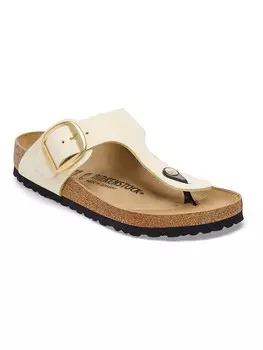 Шлепанцы Birkenstock Leder Gizeh, кремовый