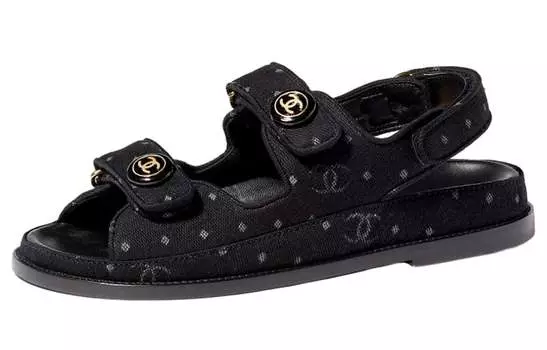 Женские шлепанцы Chanel, черный