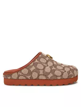 Шлепанцы Coach, коричневый