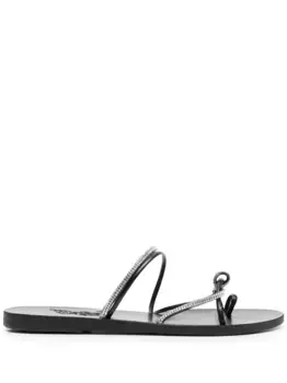 Шлепанцы Fantasia с кристаллами Ancient Greek Sandals, черный
