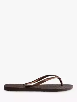 Шлепанцы Havaianas Slim, цвет dark brown