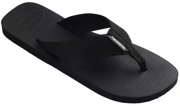 Шлепанцы Havaianas "URBAN BASIC MATERIAL", летняя обувь, тапочки, горки для бассейна, обувь для купания, в простом дизайне, черный