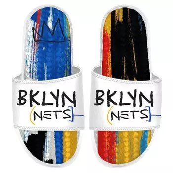 Шлепанцы ISlide Brooklyn Nets, белый