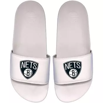 Шлепанцы ISlide Brooklyn Nets, белый