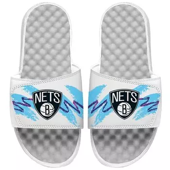 Шлепанцы ISlide Brooklyn Nets, белый