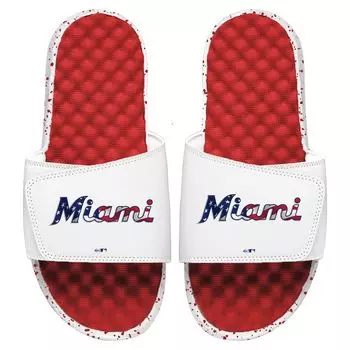 Шлепанцы ISlide Miami Marlins, белый
