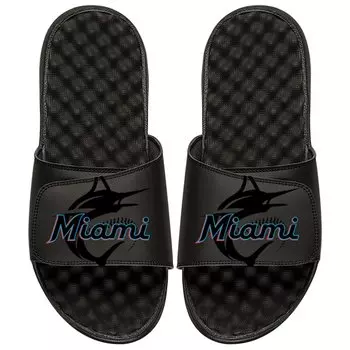 Шлепанцы ISlide Miami Marlins, черный