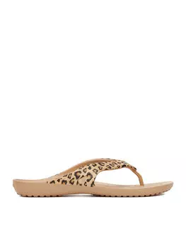 Шлепанцы KADEE II LEOPARD FLIP W 206398-98R Crocs, бежевый