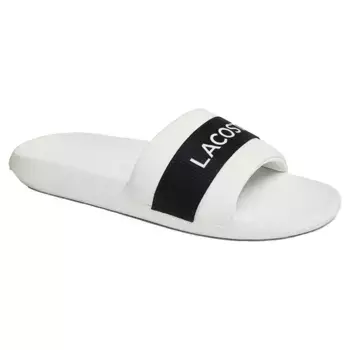Шлепанцы Lacoste Croco Textile Logo, белый