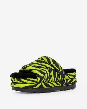 Шлепанцы Maxi Slide с принтом тигра в цвете Key Lime UGG