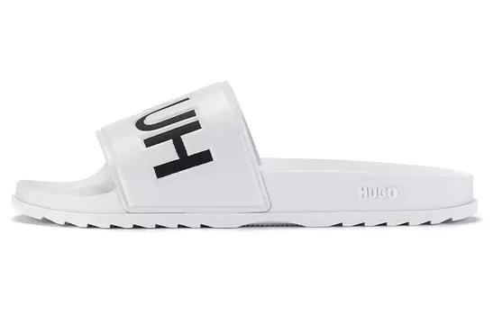 Шлепанцы мужские белые Hugo Boss