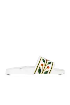Шлепанцы мужские Embroidered Terry Slider Casablanca, белый