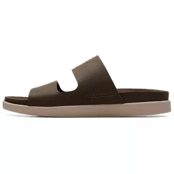 Шлепанцы мужские темно-зеленые Clarks