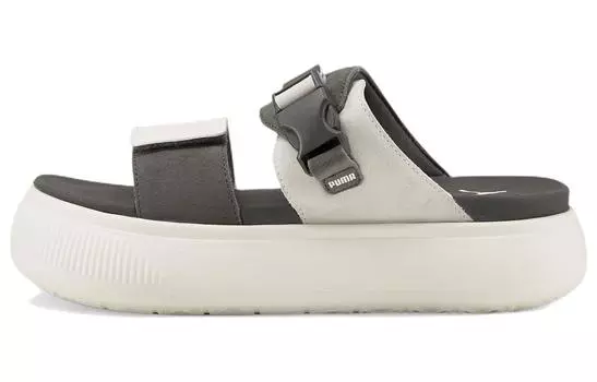 Шлепанцы и сланцы Puma Women's Suede Mayu Sandal 'Marshmallow Dark Shadow'