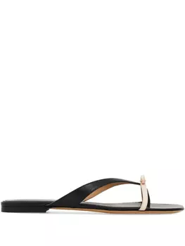 Шлепанцы с бантом Ferragamo, черный