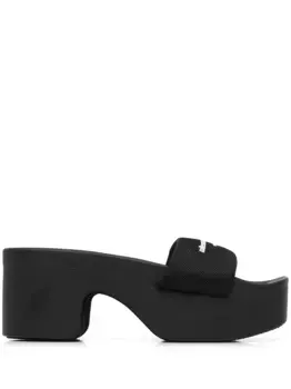 Шлепанцы с логотипом Alexander Wang, черный