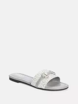 Шлепанцы с логотипом Lamera Guess Factory, цвет Grey Logo