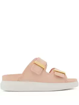 Шлепанцы с пряжками Alexander McQueen, розовый