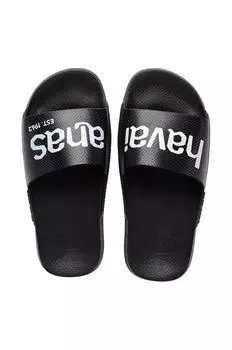 Шлепанцы SLIDE CLASSIC LOGOMANIA Havaianas, черный