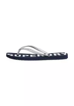 Шлепанцы Superdry., цвет Dunkelblau Silber