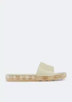 Шлепанцы TORY BURCH Bubble Jelly slides, желтый