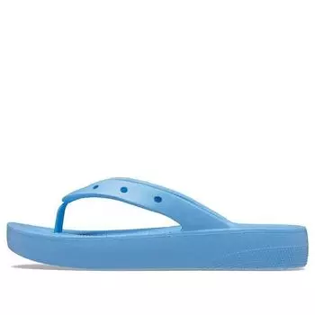 Шлепанцы (WMNS) Crocs Classic Platform Flip, синий