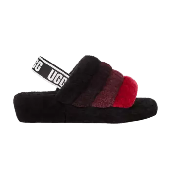 Шлепанцы Wmns Fluff Yeah Slide 'Black Red Gradient', черный