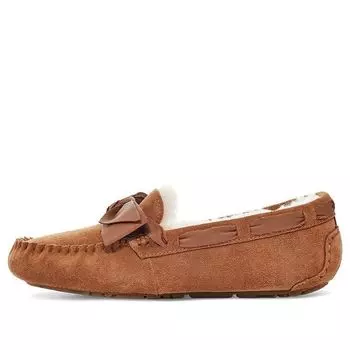 Шлепанцы (WMNS) UGG Dakota Leather Bow Brown, коричневый