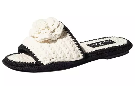 Шлепанцы женские белые Chanel