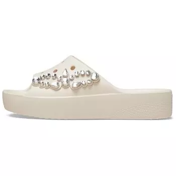 Шлепанцы женские бежевые Crocs