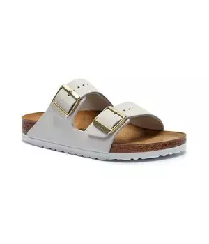 Шлепанцы женские Birkenstock кожаные, белый