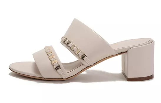 Шлепанцы женские Bone бежевые Ferragamo