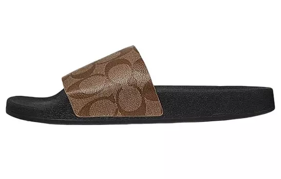 Шлепанцы женские черные Coach