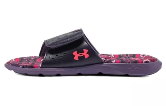 Шлепанцы женские черные/фиолетовые Under Armour