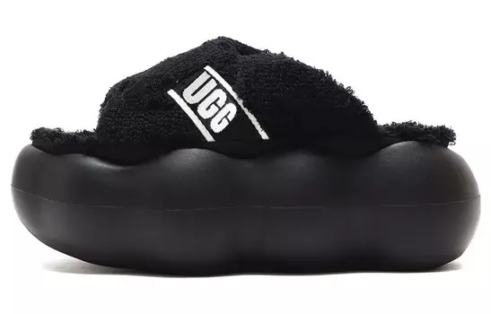 Шлепанцы женские черные Ugg